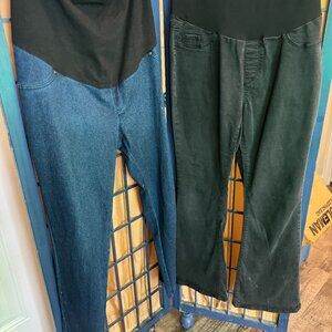 Title: Maternity Pants Bundle – Time & Tru L / Long & Lean XL – Gently Used